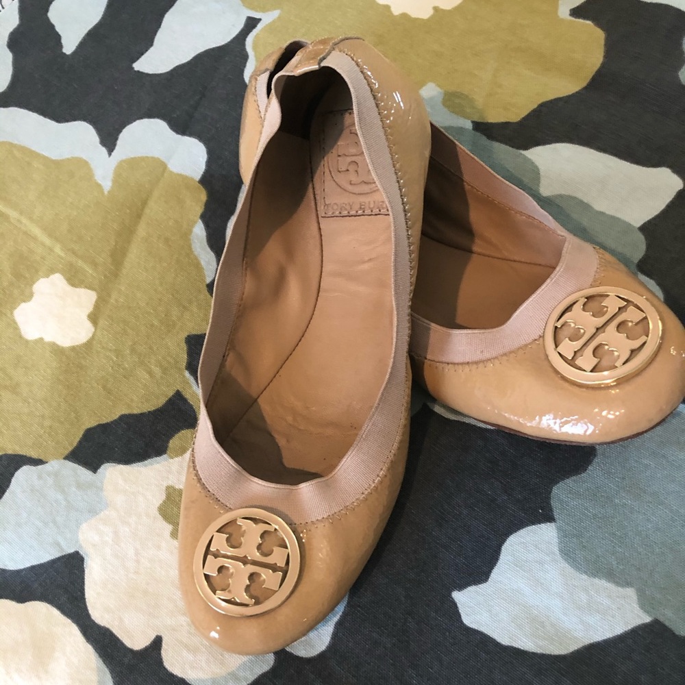 Tory Burch Caroline logo ballerina flats size 7
